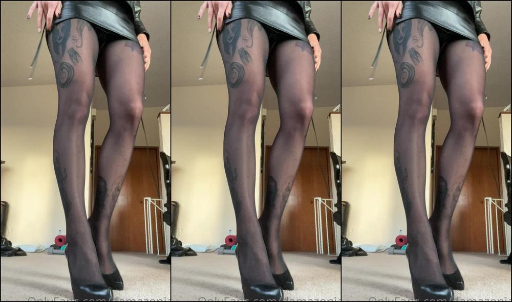 Mistress Damazonia Stockings And Black Leather Doesn T It Excite Your Senses Already