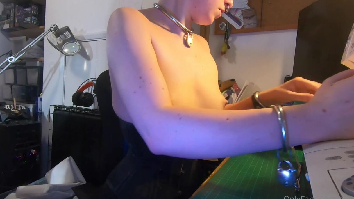 Erynrose Dutifully Working Away Sewing Face Masks While Plugged And