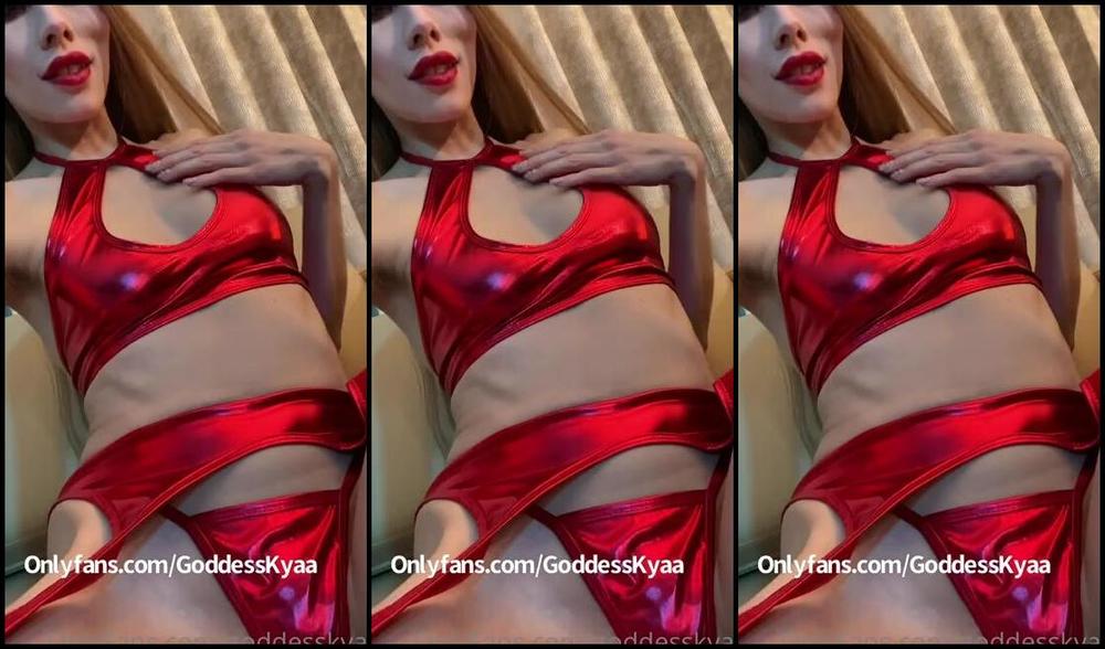 Goddess Kyaa Nicknamed Goddesskyaa Onlyfans Shiny Red Lingerie Cock Teasing And Smoking Drool For Me Drool All Over Your Slutty Self And Sta