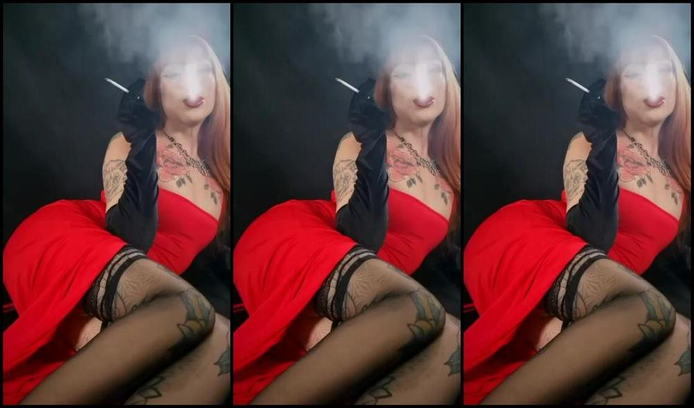 Queen Kinkerbell Nicknamed Kinkerbell23 Onlyfans Another Red And Black Post Because Why Not Chainsmoking In My New Red Dress Which