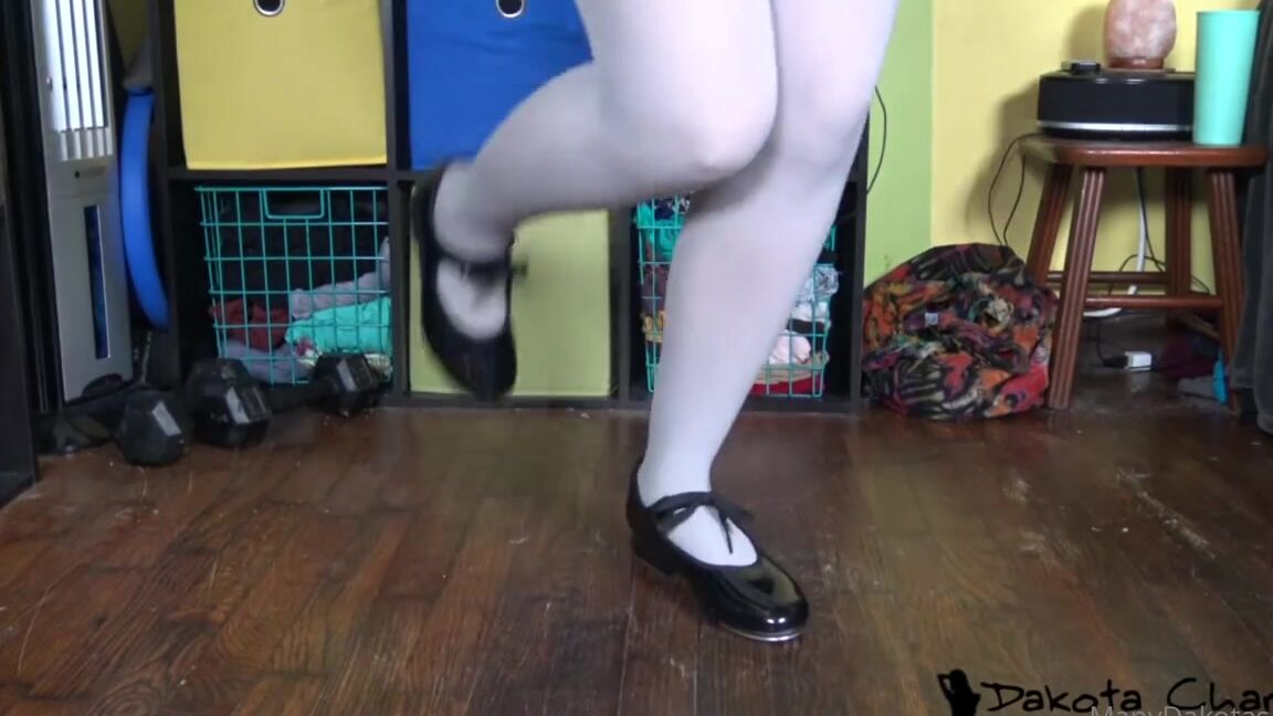 Dakota Charms Nicknamed Dakotacharms Onlyfans Dakota Dances With Light Grey Tights And He Shiny Black Tap Shoes You See How Much Fun She Is Havin