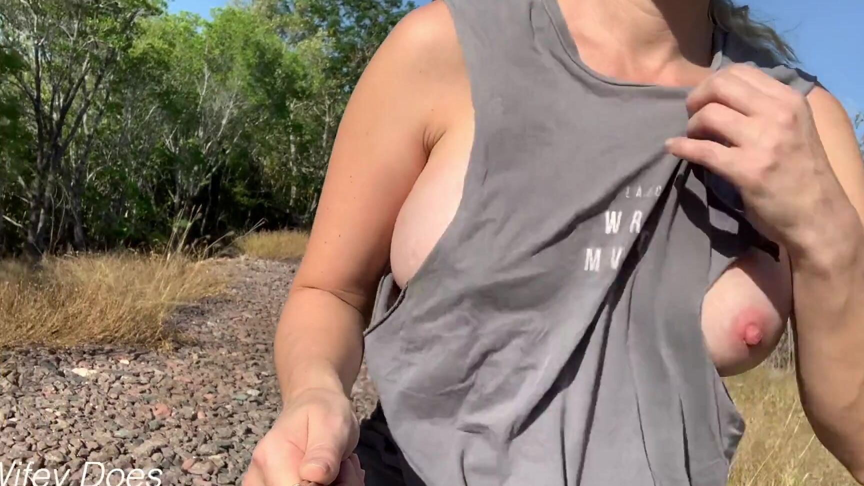 wifeydoes wife exposes her tits in a public nude ripped shirt dare Pornhub