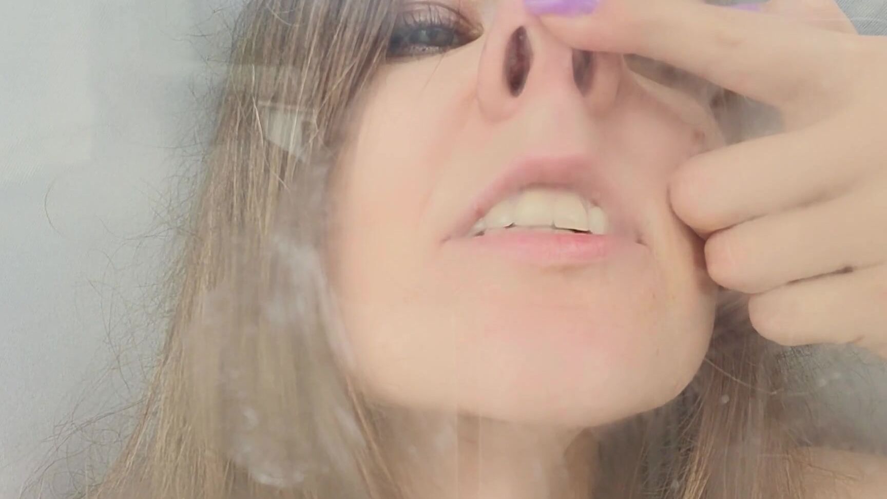 lip fetish, nose pinching, silly faces, nose fetish nose lips against glass amp silly faces Manyvids