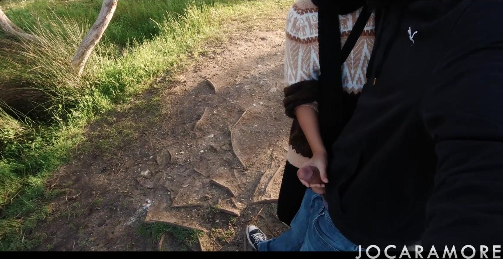 Jocaramore Outdoor Handjob Erotica En Route Episode We Went For A Walk In The Park Ended Up