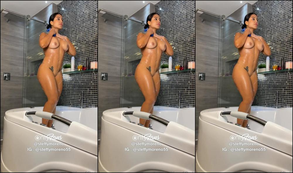 Steffymoreno Spy On Me As I Take A Shower How Good It Feels The Pressure Of The Water In My Pussy