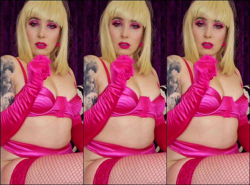 Miss Ruby Marks Satin Dreams Hot Pink Long Satin Gloves On My Matching Knic