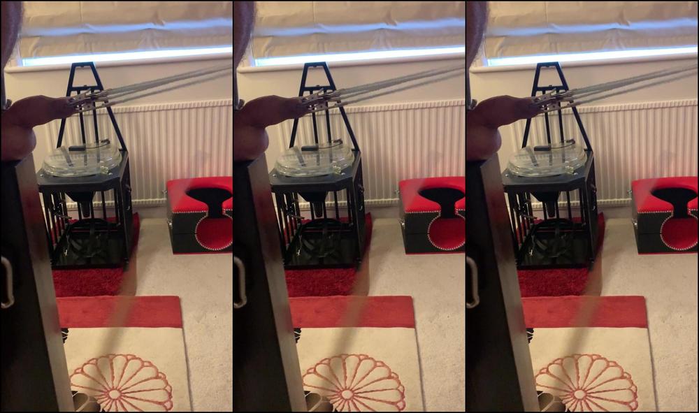 Lady Dark Angel The Balls Didn T Escape And Got The Cane Too