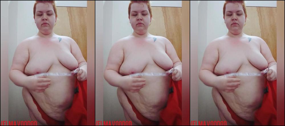 Velmavoodoo Ginger Bbw Tries On Tiny Clothes