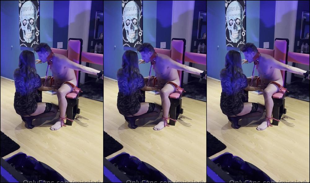 Missladyp Beating A Pair Of Balls With Your Girlfriend Watching And Laughing Is So Much Fun His Bal