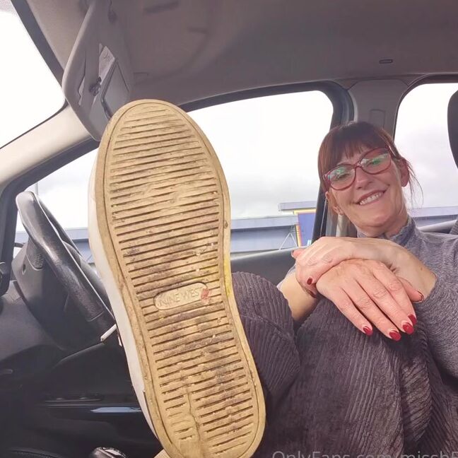 Miss B Nicknamed Missb52S Onlyfans 09 11 2024 A Smelly Work Feet For You To Worship In My Car