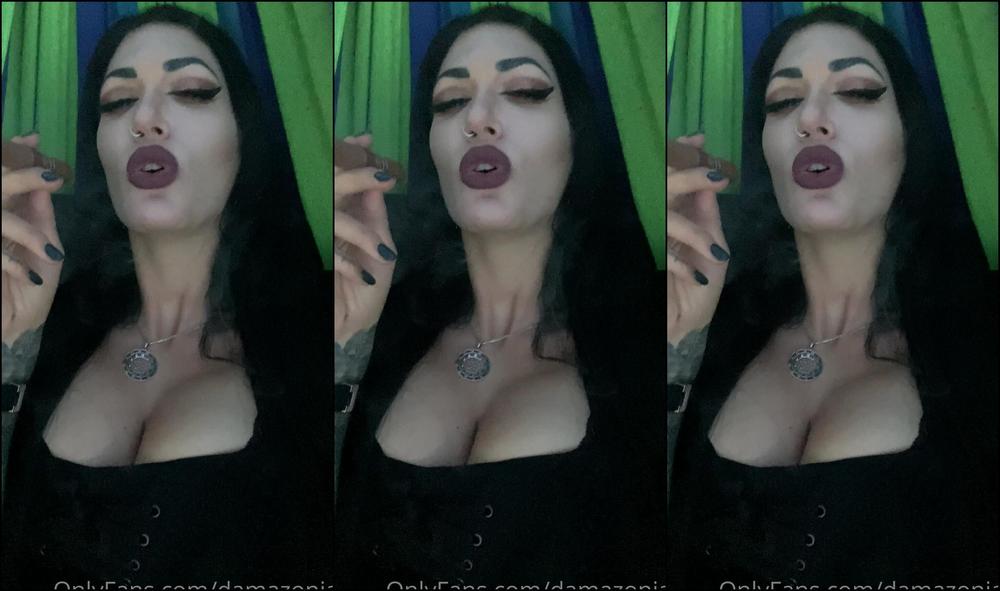 mistress damazonia smoking my new favorite cigar montecristo li Onlyfans