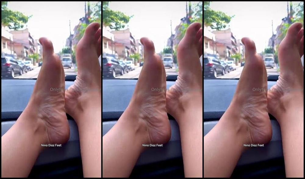 Nina S Feet Nicknamed Ninadiaz Feet Onlyfans Pov Your View In The Car Imagine This Little Foot Being Your Passenger Tell Me