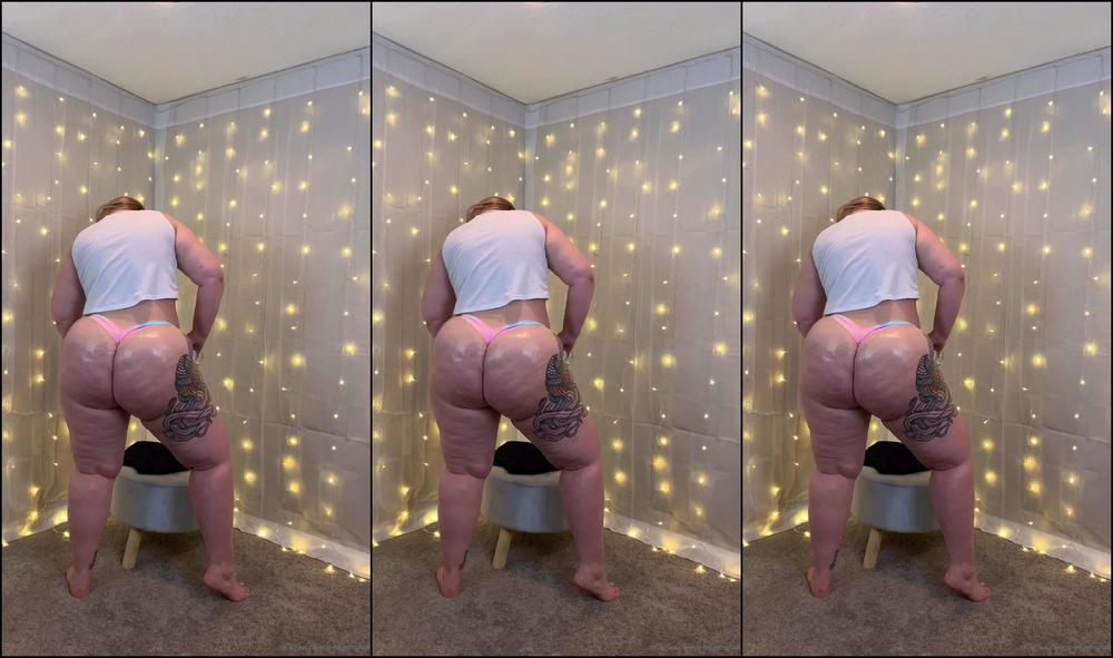 Paige Porcelain Ass Worship Custom Request Thong And Oil Rubbing Shaking Smacking