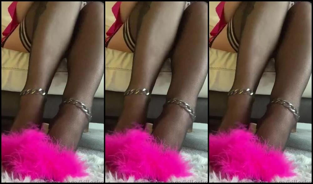 Killersexyfeets Nicknamed Killerkell Onlyfans Lay At My Feet Do Not Move Be Quiet While I Tantalise You With My Seamed Nylons And Mules And 01