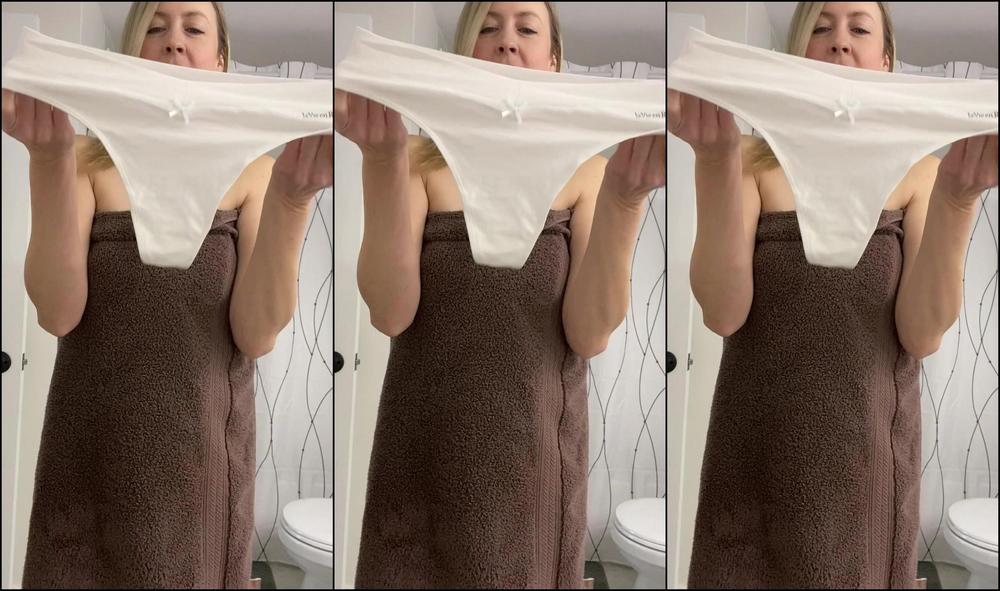 Elizabeth88 3614584004 12 31 2024 Trying On My New White Panties
