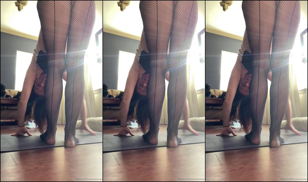 Heidi Lee Bocanegra Real Talk Yoga In Fishnets