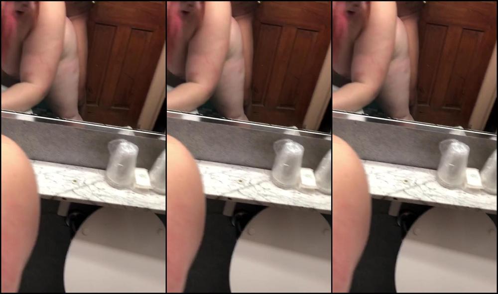 Cheating Wife, Doggystyle, Creampie Gangbang, Cumshots, BBW daddy slave fucking this slut in the bathroom ManyVids