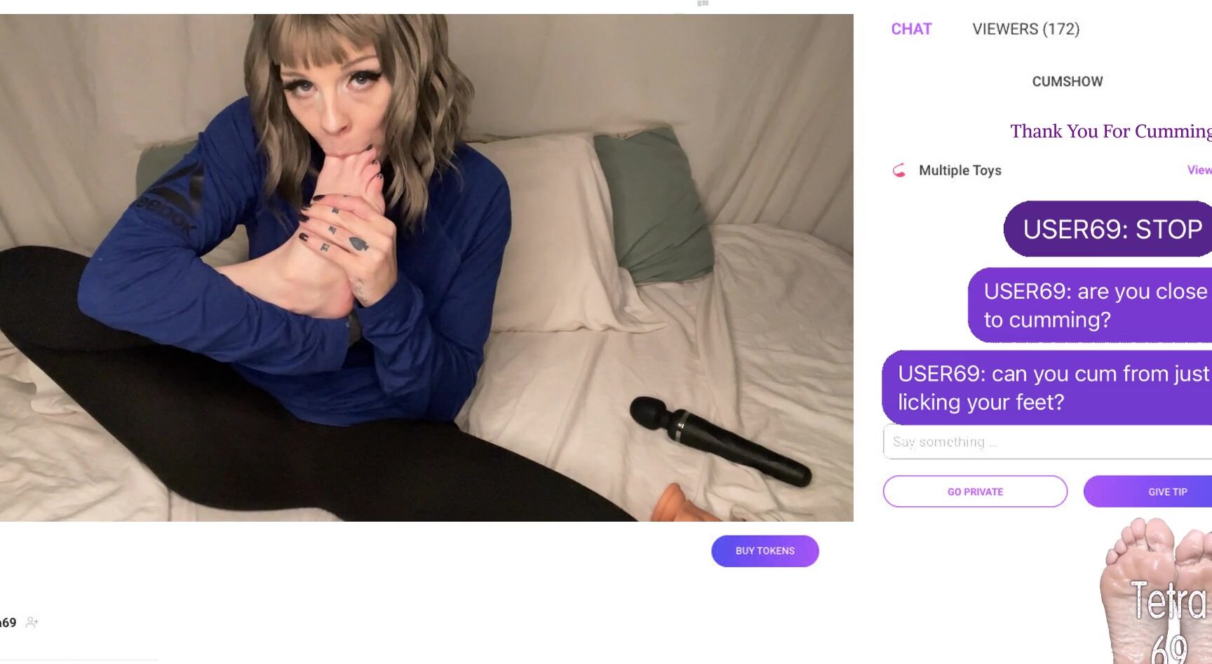 dildosucking, leggings, livecams, selffootworship, toesucking tetras cam show feet self worship Manyvids