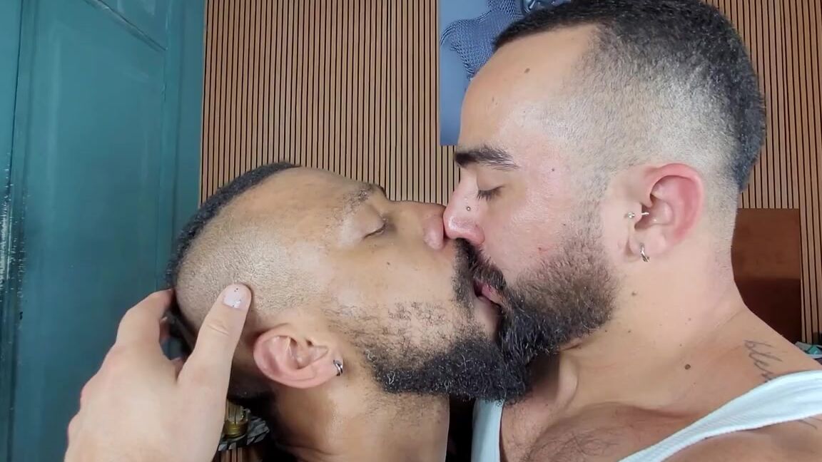 rj male videos interracial kissing between two bearded men by douglas green and aquiles brown clip full Clips4Sale