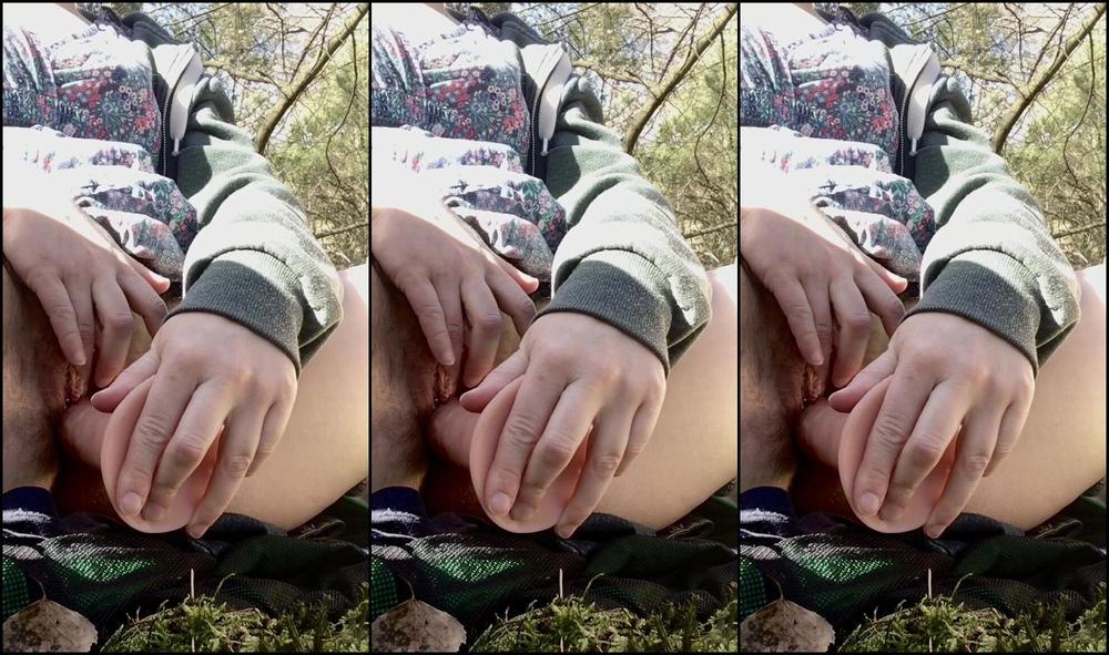 Kinkyemma Fucking Myself With A Dildo Outdoors