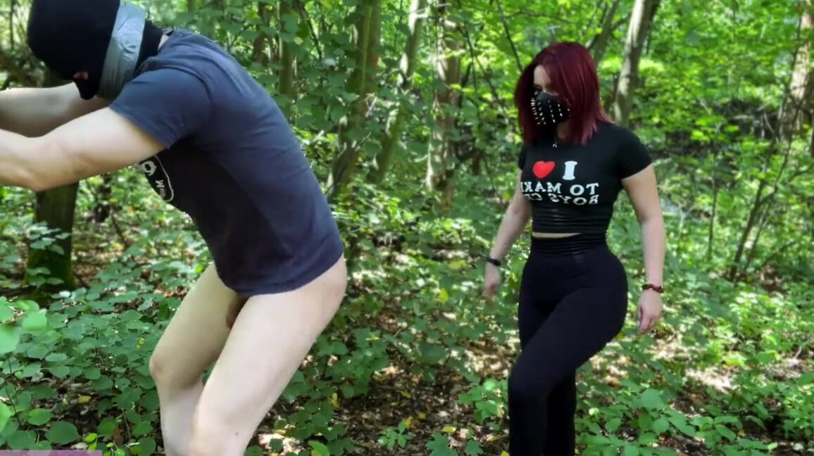 saint shinaina ballbusting session in the forest Clips4Sale