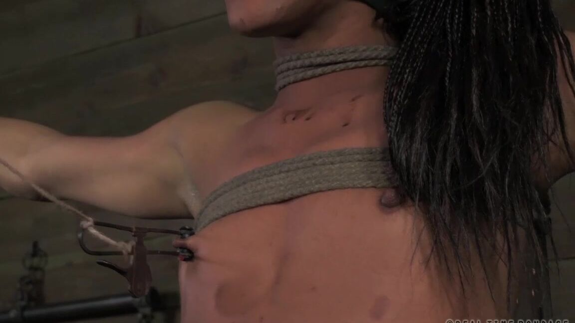 Bondage, Lesbian, Flogging, Nose Hook, Foot Torture, Crying, Nipple Clamps, Hot Wax, Nipple Suction, Needles Gravity RealTimeBondage.com