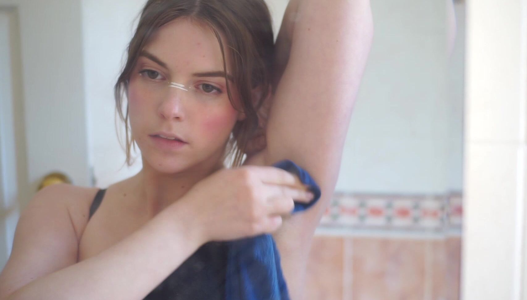 "LongHairLuna" armpits, bathroom, moisturizer, sfw, sweat fetish, tickle armpits Post Shave Armpit Care Cam manyvids