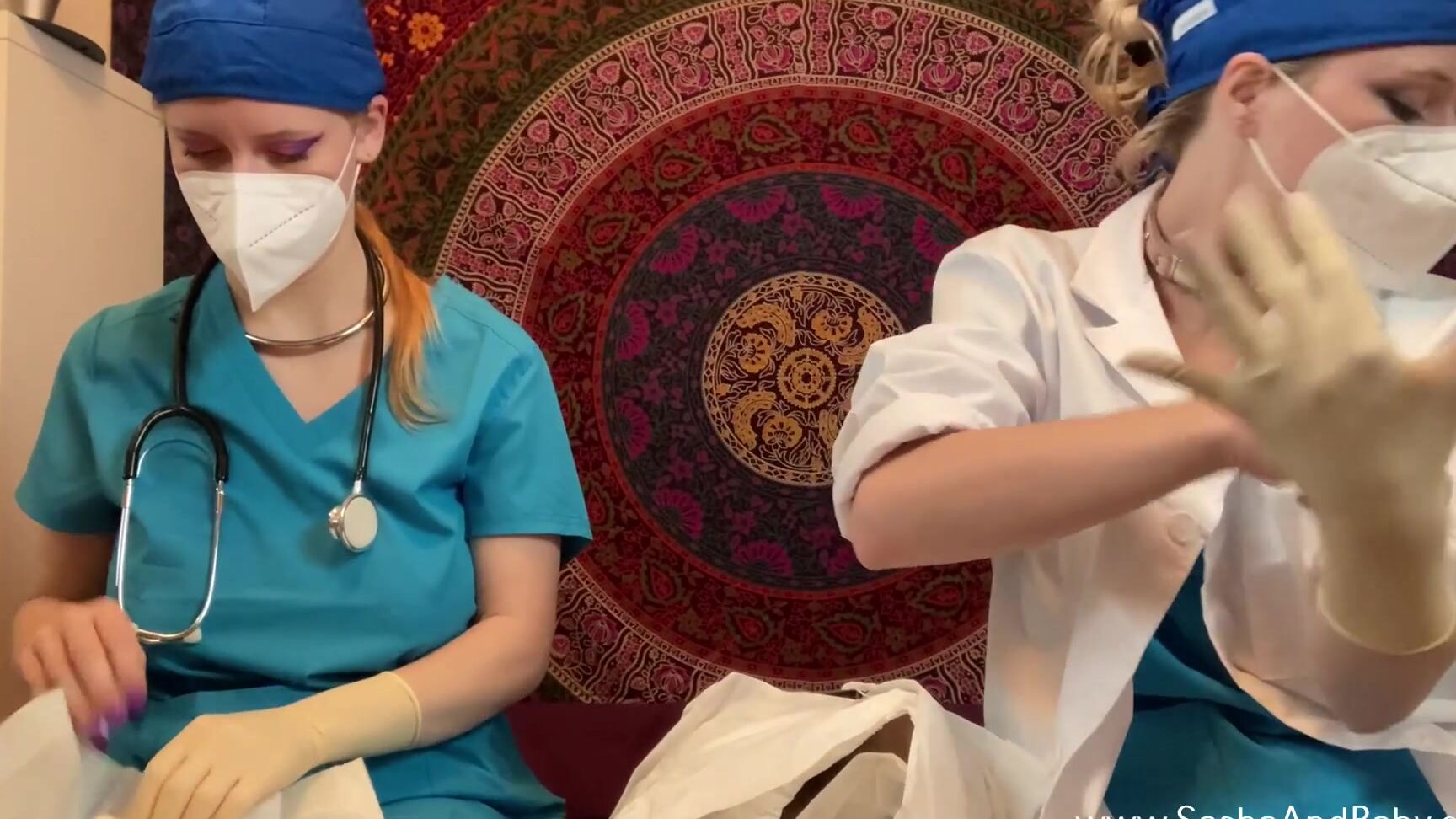 Sashalikescats Training Medical Student On A Cock Exam Using