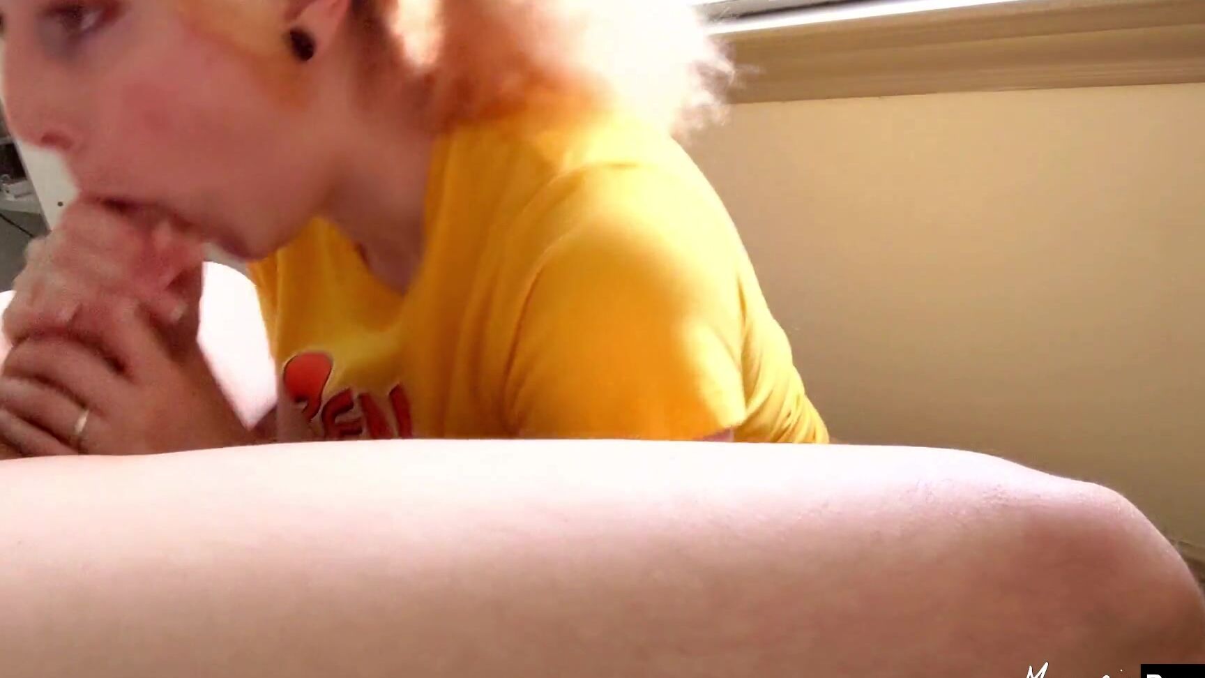 Horny Teen Neighbor Came Over To Suck Cock Throatpie