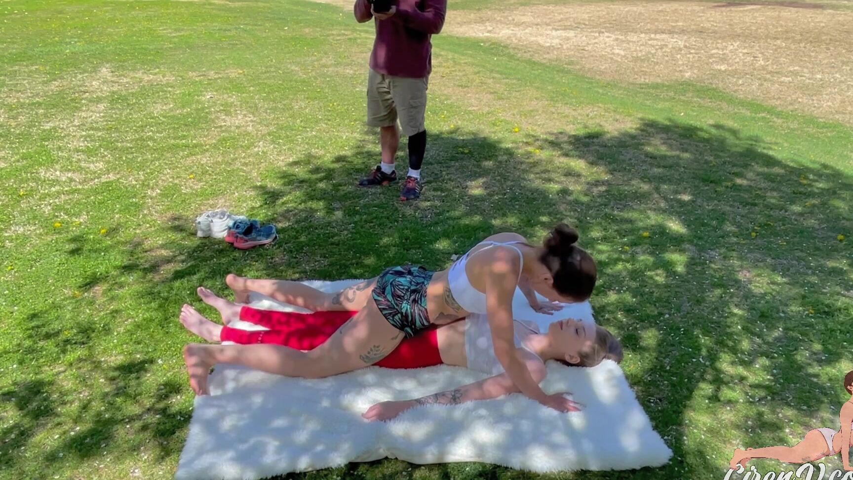 Outdoors,Girl Girl,Behind The Scene,Ass Eating,Pussy Eating hungbiswitch bts outdoor yoga sexual experience ManyVids