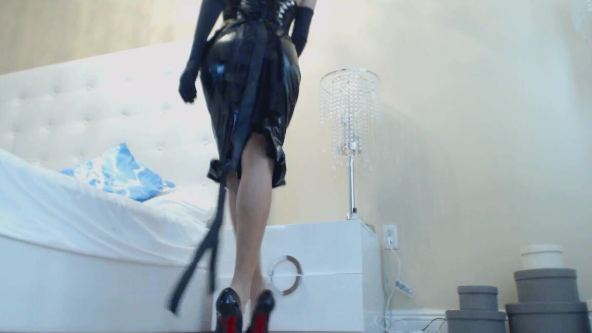 Exquisite Goddess Latex Dress And Gloves Worship