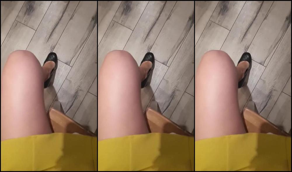 Pee Desperation, Peeing White Panty Yellow Skirt and Floor_SpicyIren PornHub
