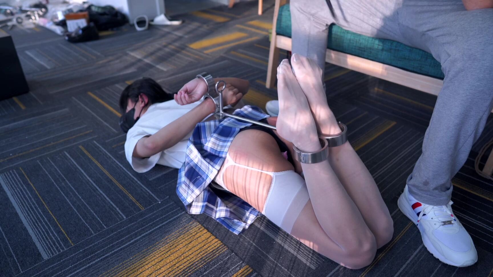 "bondagetea" bondage, foot fetish, pussy slapping, struggling, slave training Student Punishment 3 manyvids