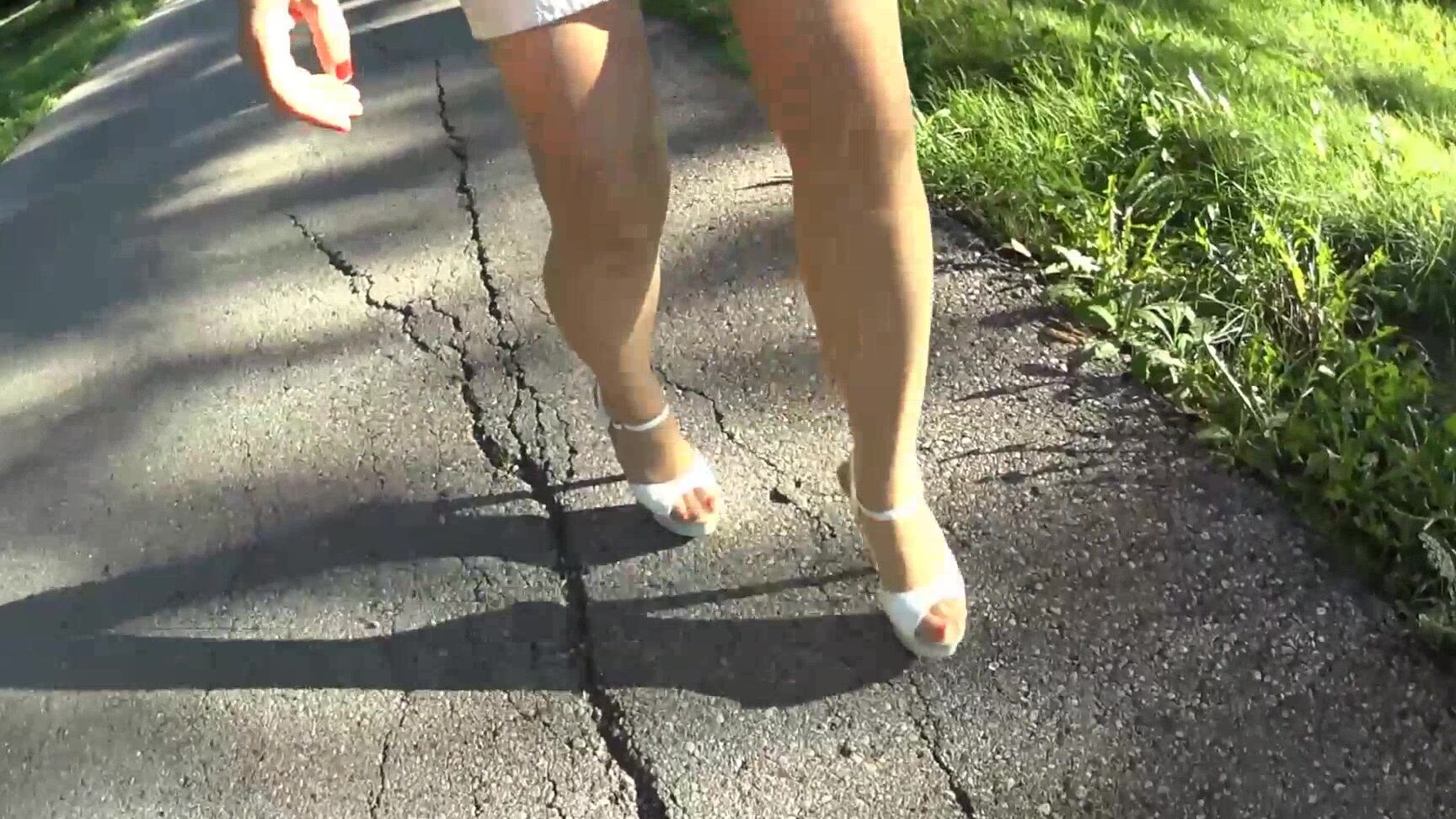 Naughty Christine Twisted Ankle Foot Fetish