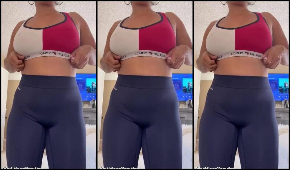 Goddesssandra Aka Sandralatinaxxx Onlyfans Got Some New Workout Pants Aren T They Happy Tiny Dick Tuesday