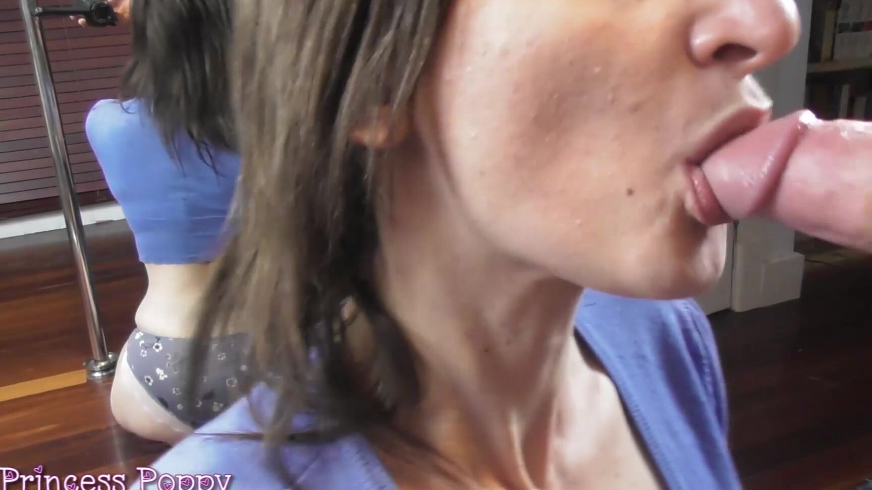 Princess Poppy Mirror Blowjob And Titty Fuck