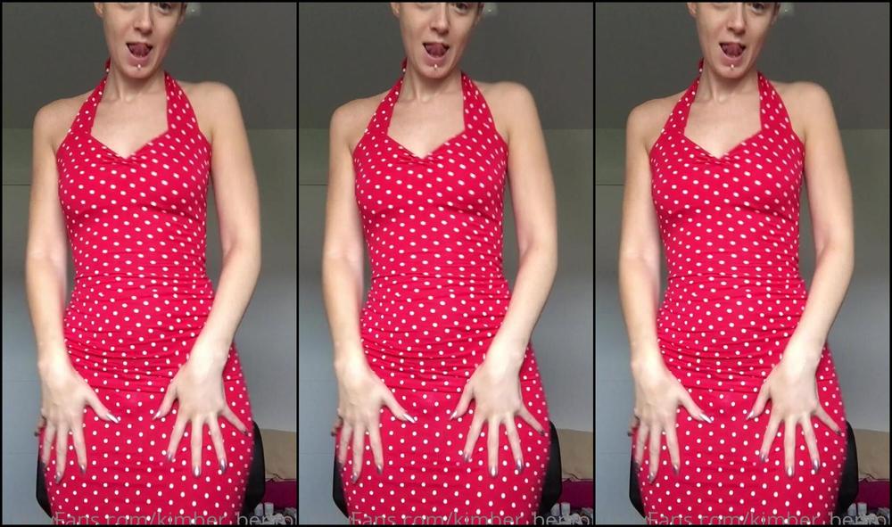 Kimber Benton Naughty Tease In My Polka Dot Red Retro Dress Xxx