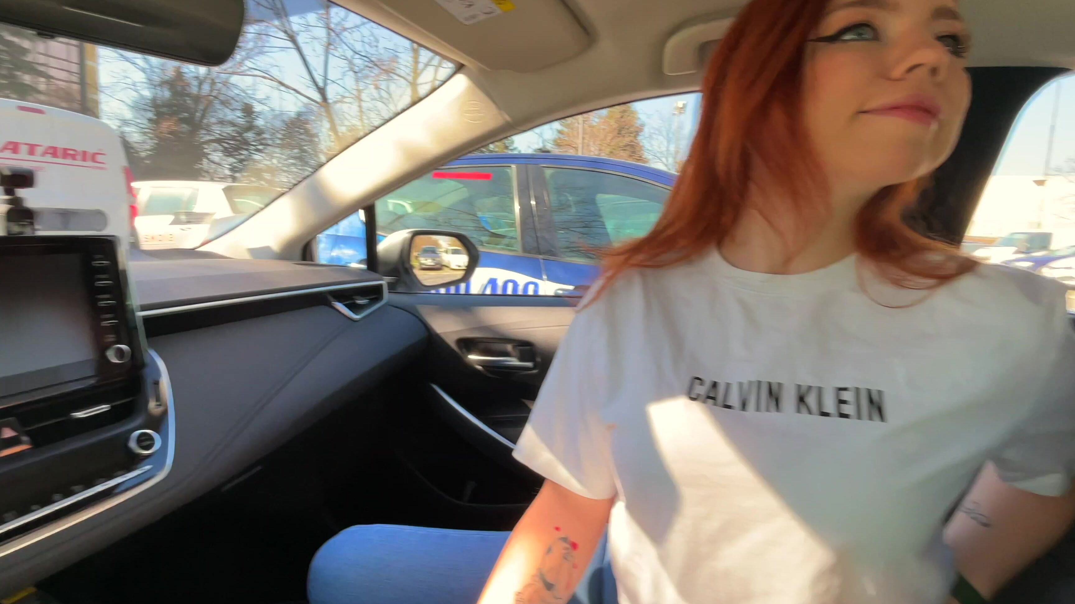 Public Blowjob,Blowjob,Cum Swallowers,Swallowing / Drooling,Redhead kisankanna1 blowjob in car and swallow sperm ManyVids