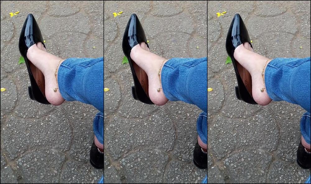 Thefeetoflola Outdoor Dangling Black Flats Min