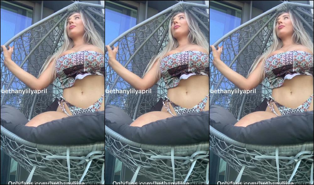 Bethanylilya Bikini On The Balcony In My Swing