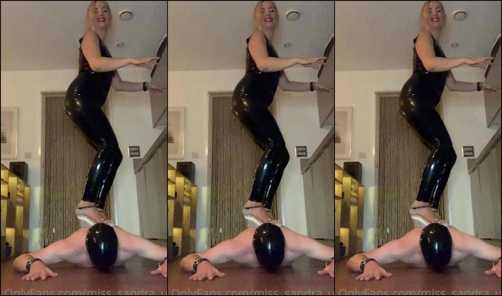 Mistress Sandra His First Trampling Ever