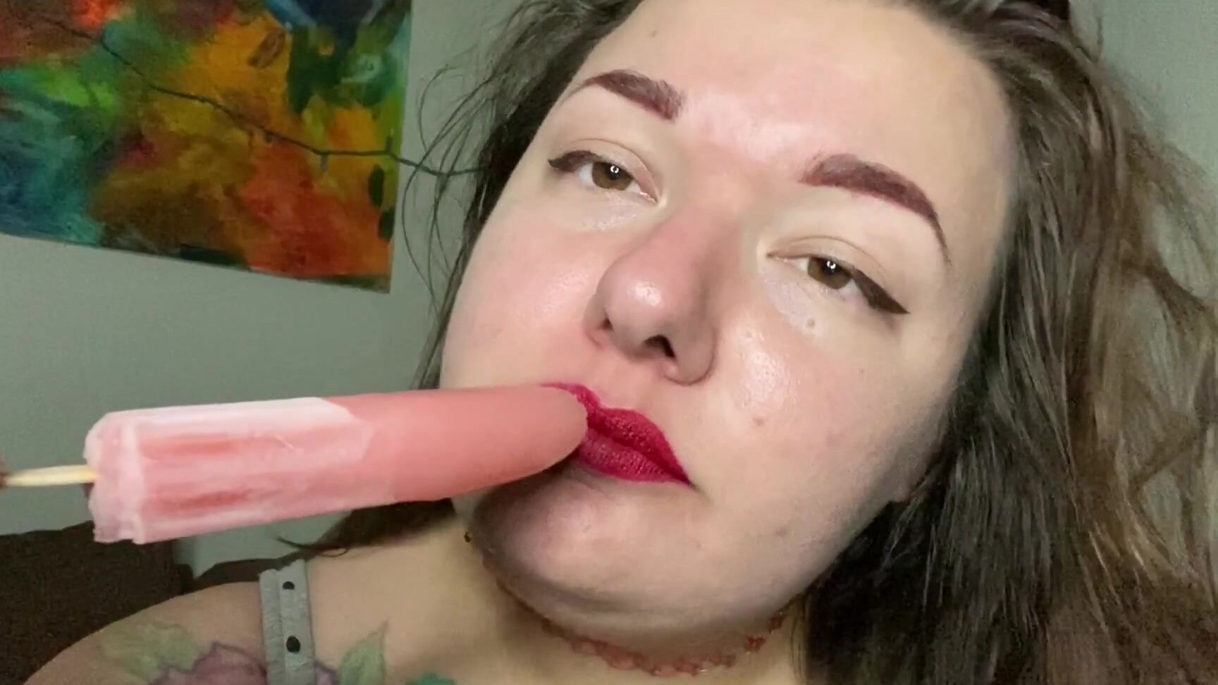 Rubberfoxx Licking Sucking Popsicle Blowjob