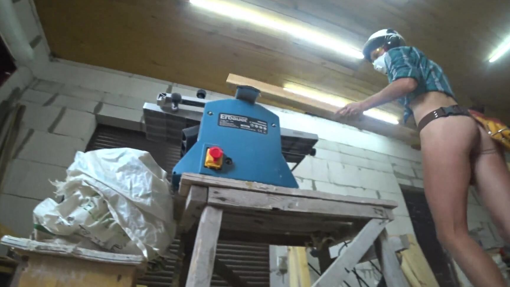 hothandyman Blowjob before work with Planer Thicknesser   Hot Woodworking part 3 (Teaser) Pornhub