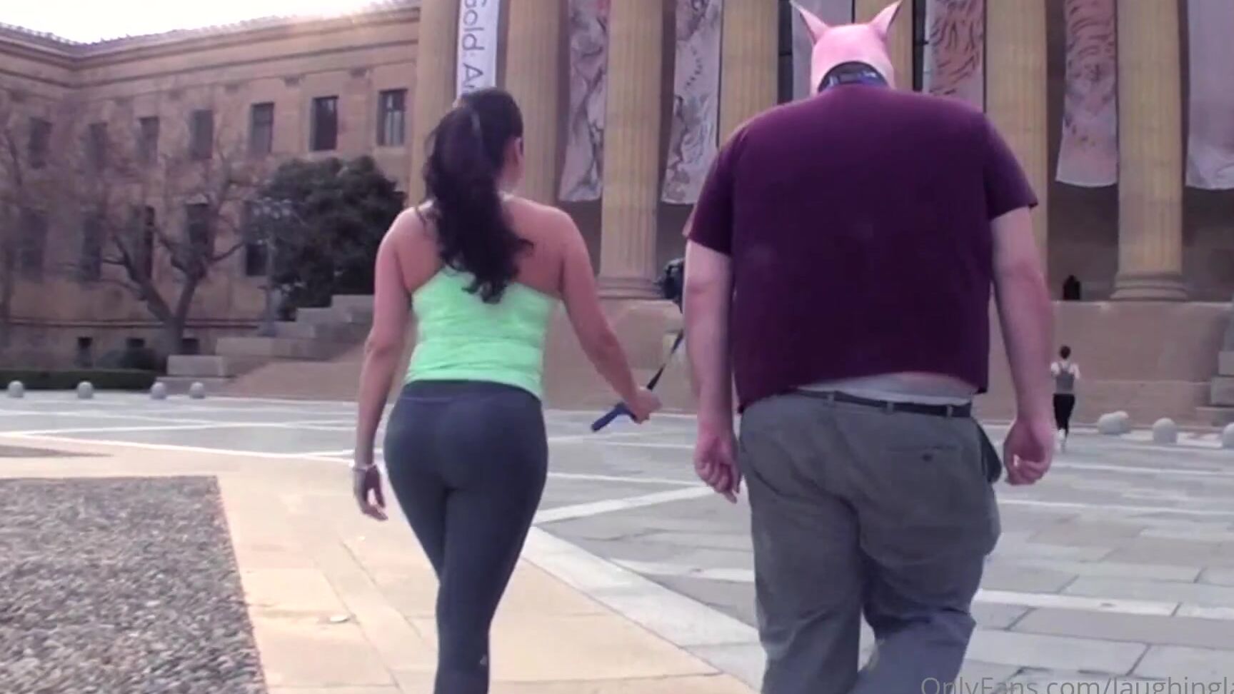 Laughinglatina Walking The Pig In Public Cellphone Recorded Last Day