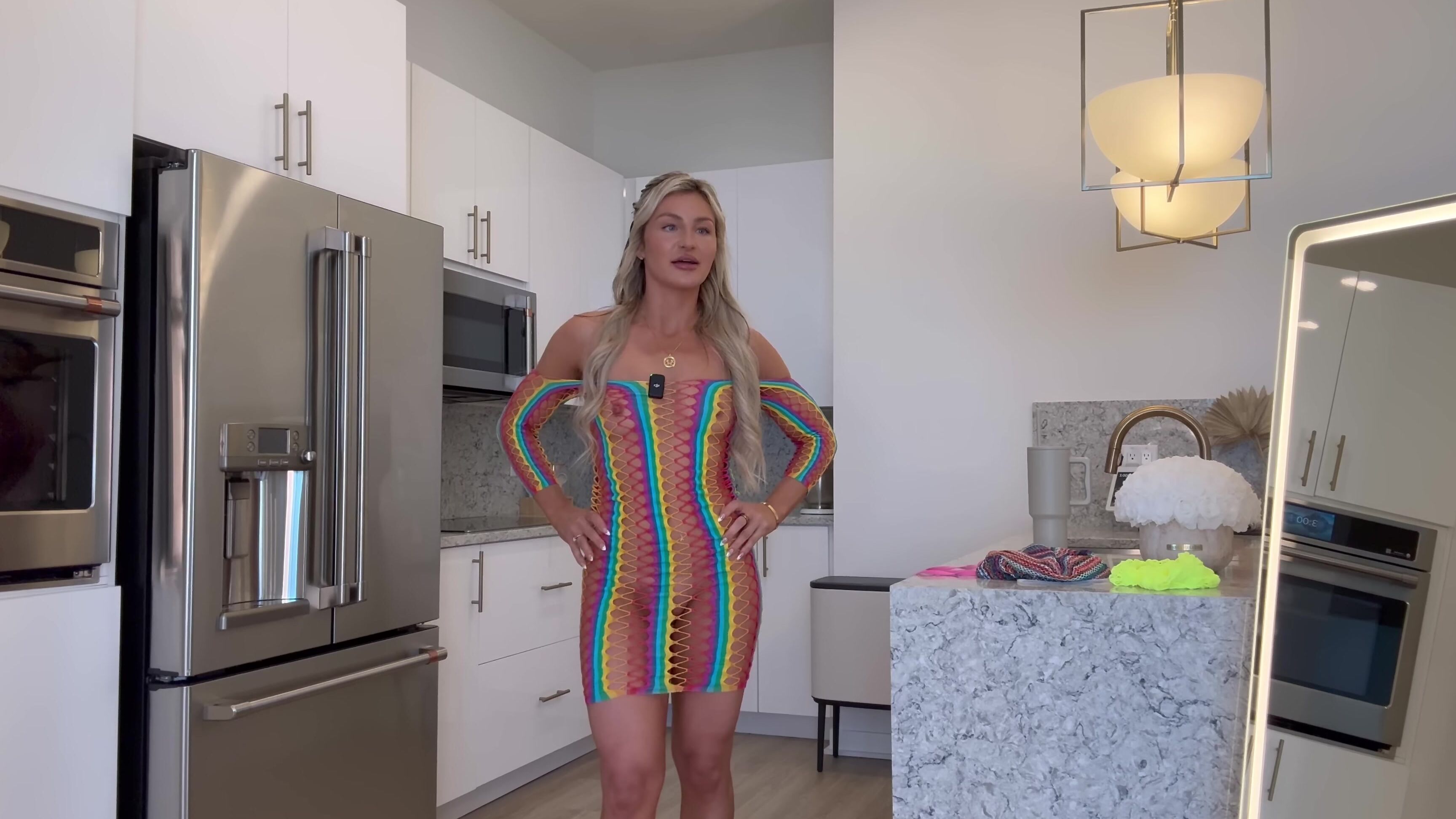 K Transparent Dresses Try On Haul With Mirror View Rainbow Fish Net X Neiarw Ter