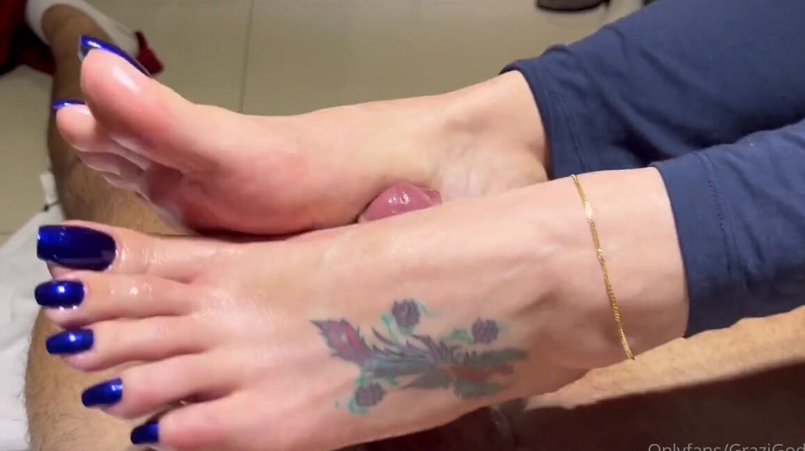 Goddess Grazi Aka Grazigoddess Onlyfans Footjob On The F He Was Very Nervous It Was His First Time But He Did Very Well