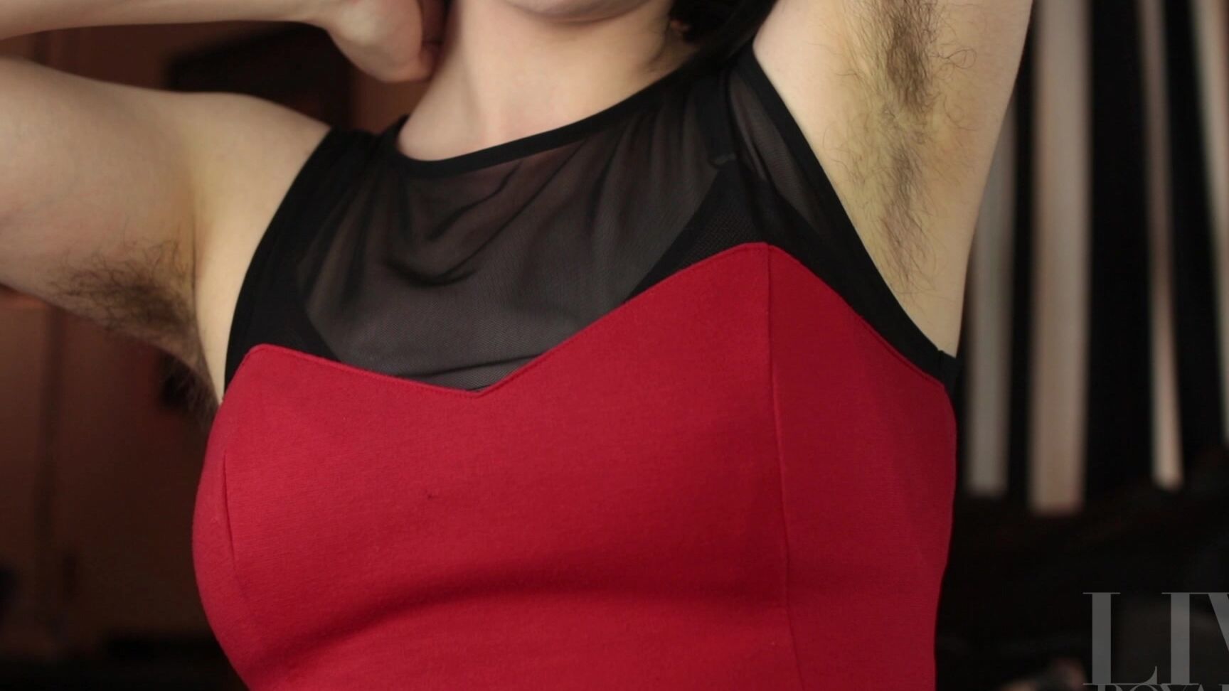 Hairy Armpits, Hairy, Sweat Fetish, Sensual Domination, Brunette livroyale worship my sweaty hairy armpits ManyVids