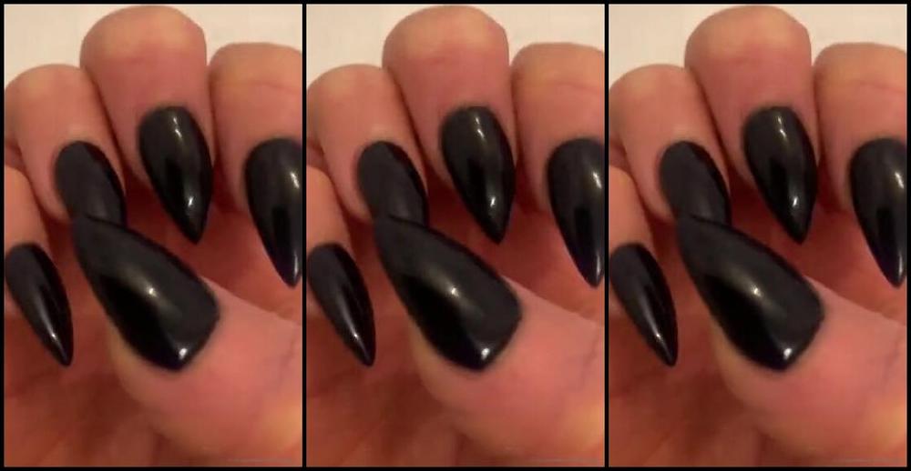 Ladydarkangeluk Onlyfans Finally Found Time First Thing To Get My Nails Done This Morning Sharpened Then To Use Them In Ses