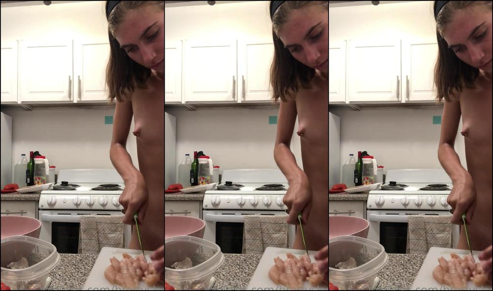 Brattyskye Nude Cooking Lesson With Skye