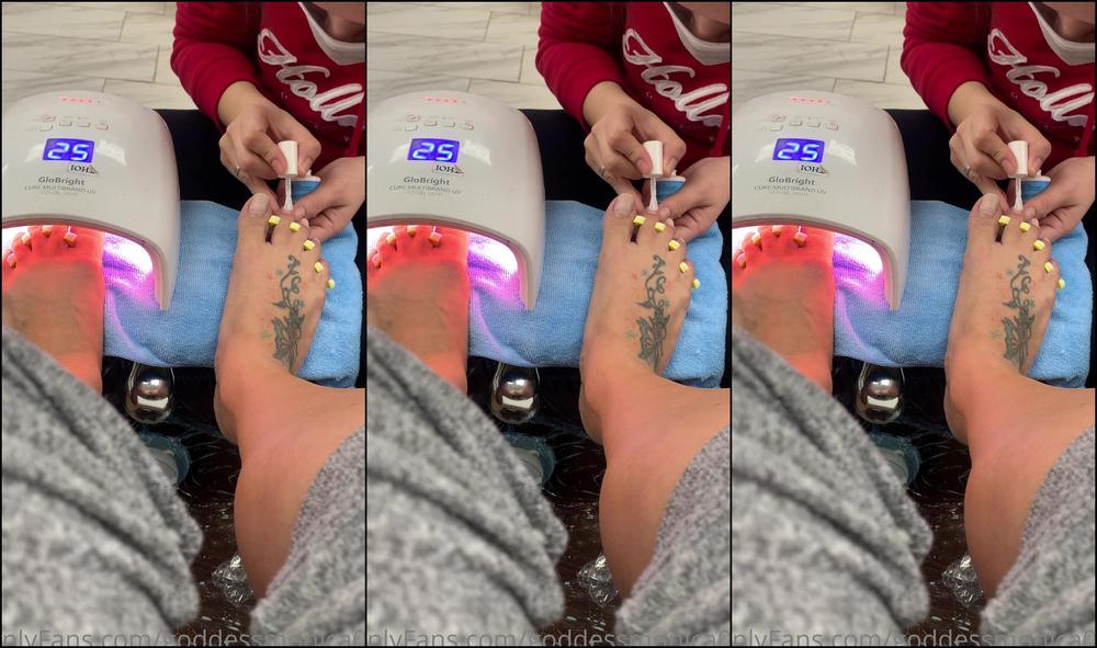 Goddessmonica W Hot Pink Pedi Eat Your Heart Out